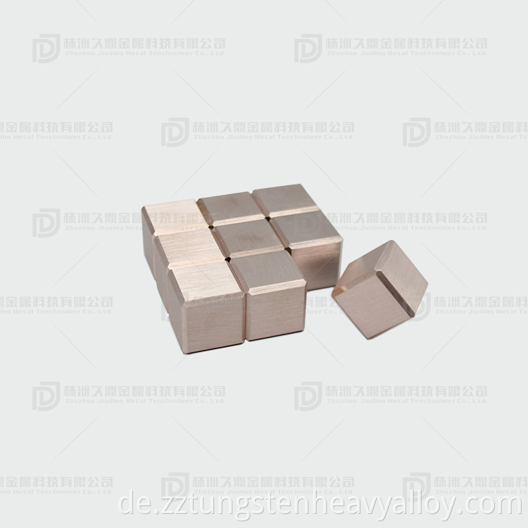 Tungsten copper alloy cube for electrionics